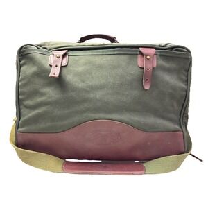 Vintage Orvis Battenkill ‎ Carry On Travel Bag Canvas Leather Trim Luggage 3f